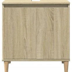 zmh Meuble d'évier chêne sonoma 58x33x60 cm bois d'ingénierie