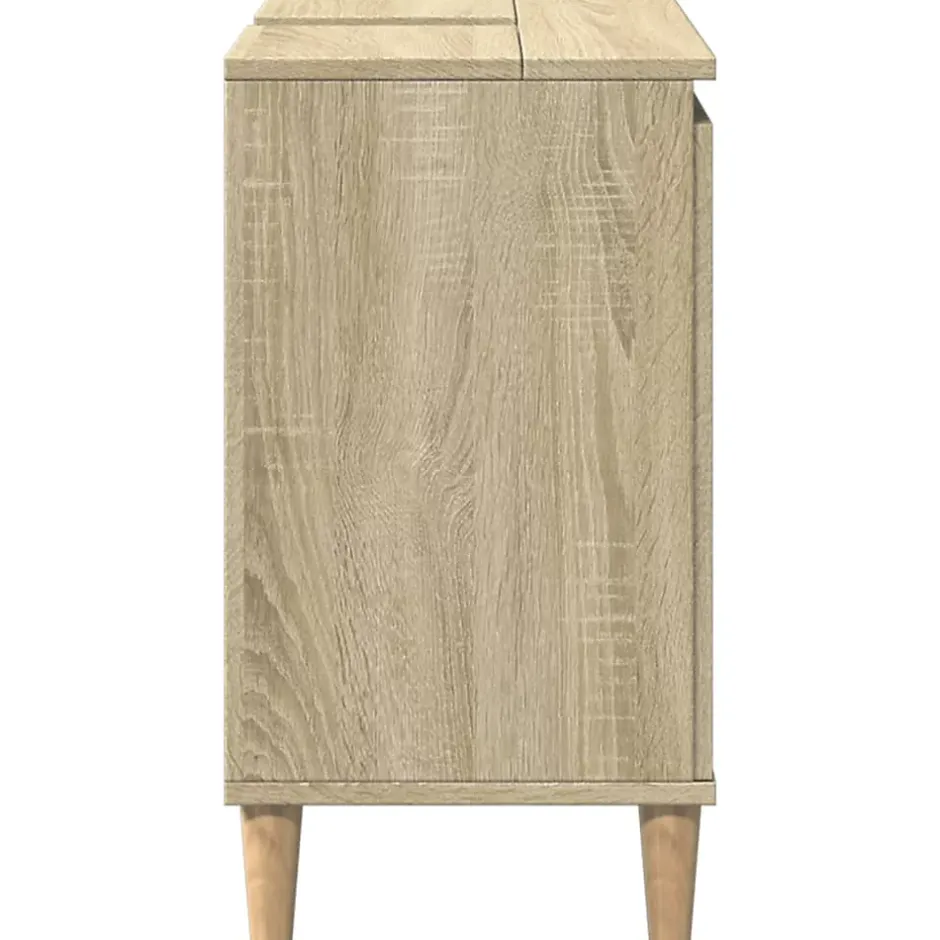 zmh Meuble d'évier chêne sonoma 58x33x60 cm bois d'ingénierie