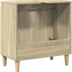 zmh Meuble d'évier chêne sonoma 58x33x60 cm bois d'ingénierie
