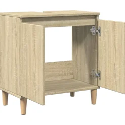 zmh Meuble d'évier chêne sonoma 58x33x60 cm bois d'ingénierie