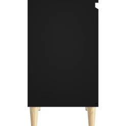 zmh Meuble d'évier noir 58x33x60 cm bois d'ingénierie* Meuble Wc