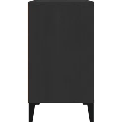 zmh Meuble d'évier noir 80x33x60 cm bois d'ingénierie