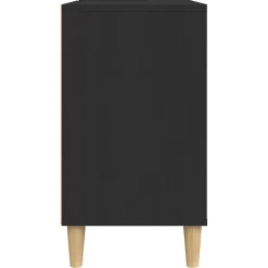 zmh Meuble d'évier noir 80x33x60 cm bois d'ingénierie