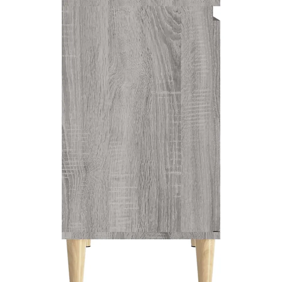 zmh Meuble d'évier sonoma gris 58x33x60 cm bois d'ingénierie