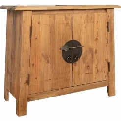 zmh Meuble-lavabo de salle de bains pin massif 70x32x63 cm