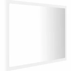 zmh Miroir à LED de salle de bain Blanc 60x8,5x37 cm Acrylique* Meuble Wc