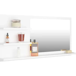 zmh Miroir de salle de bain blanc 90x10,5x45 cm